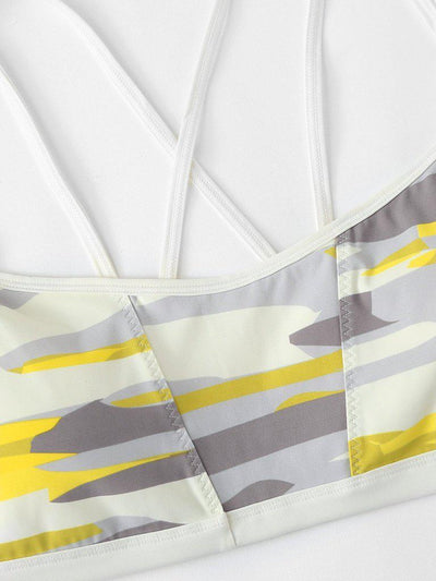 Colorblock Strappy Sports Bra-sportswear-Des Mess