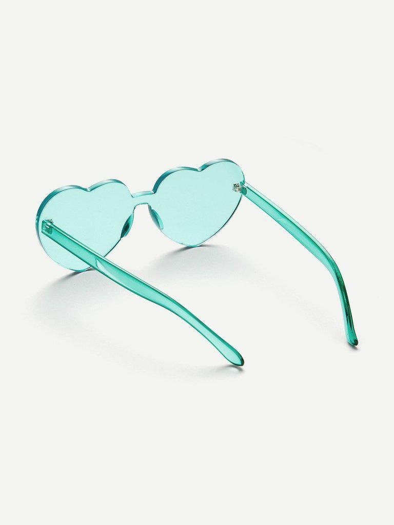 Heart Shaped Flat Lens Sunglasses-accessories-Des Mess