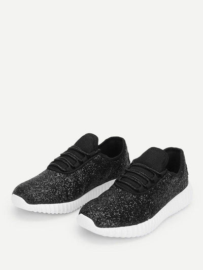 Low Top Glitter Trainers-shoes-Des Mess