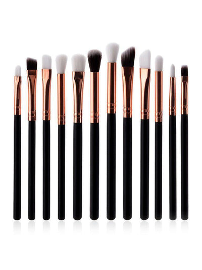 Two Tone Handle Eye Brush 12pcs-makeup-Des Mess
