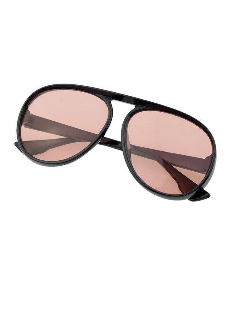 Pink Large Frame Thick Side Sunglasses-accessories-Des Mess