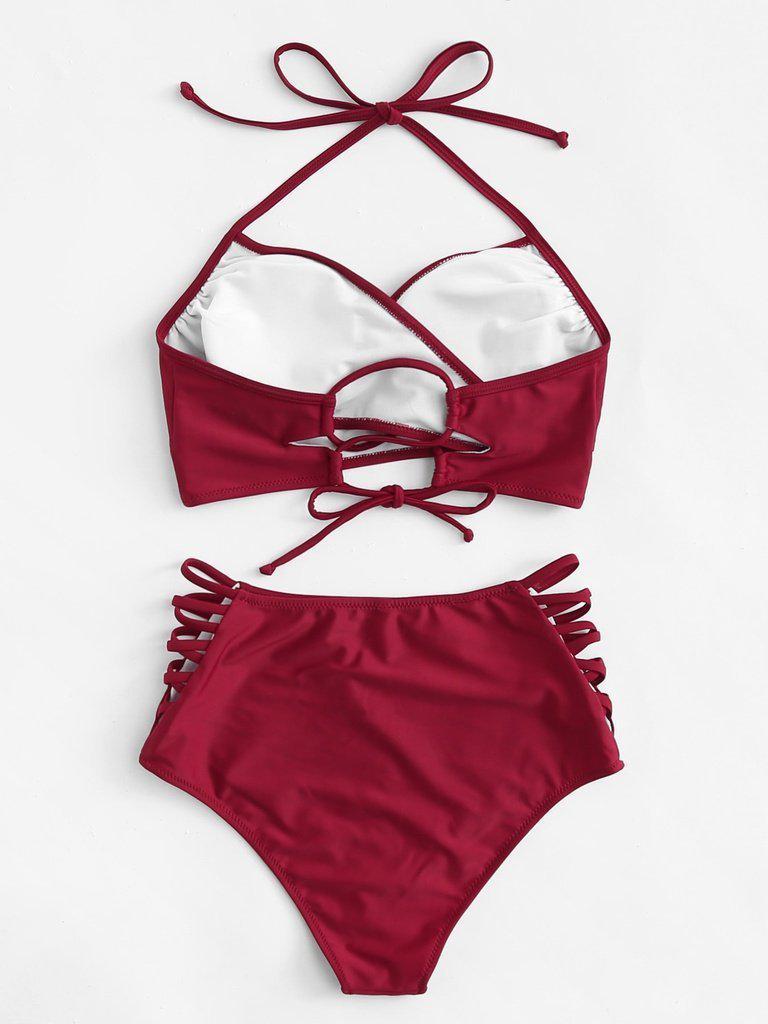 Cross Wrap Strappy Bikini Set--Des Mess