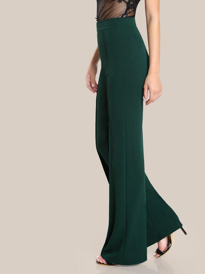 High Rise Piped Dress Pants-bottom-Des Mess