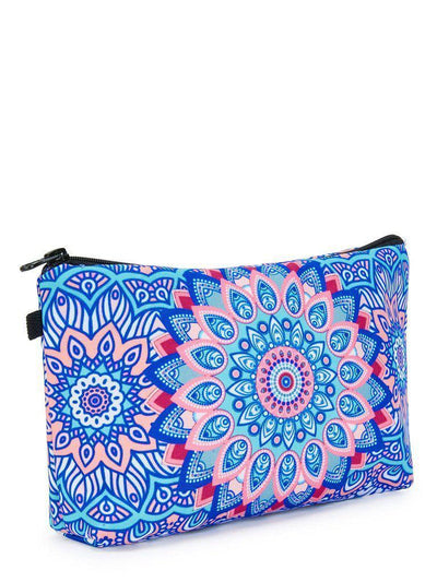 Graphic Print Zipper Pouch-makeup-Des Mess