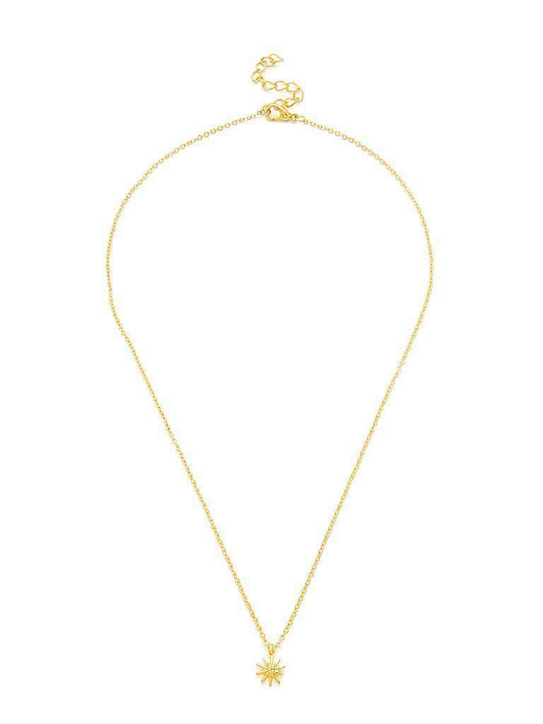 Metal Sun God Pendant Chain Necklace-jewelry-Des Mess