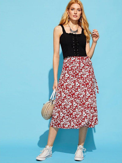 Calico Print Skirt-bottom-Des Mess
