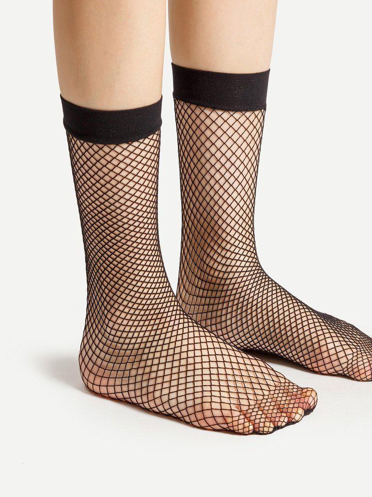Fishnet Ankle Socks 3 Pairs-accessories-Des Mess