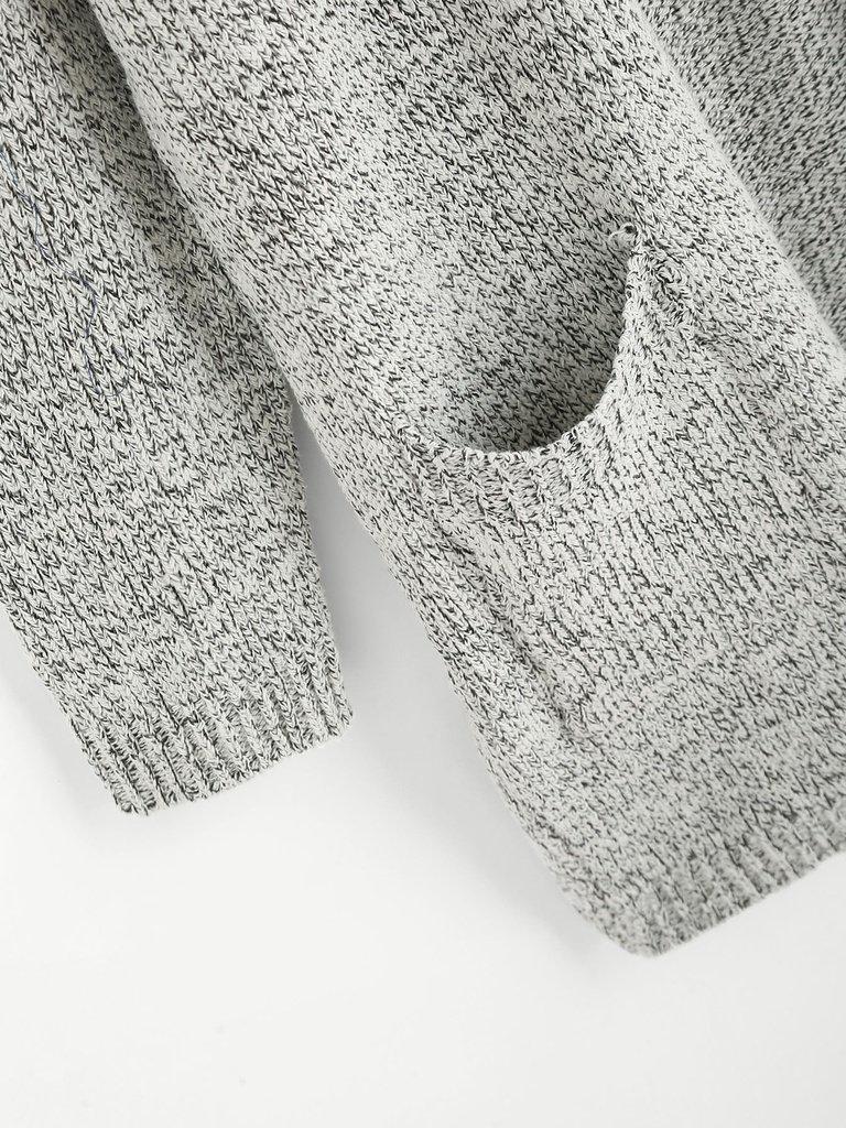 Drop Shoulder Marled Slub Cardigan-outerwear-Des Mess