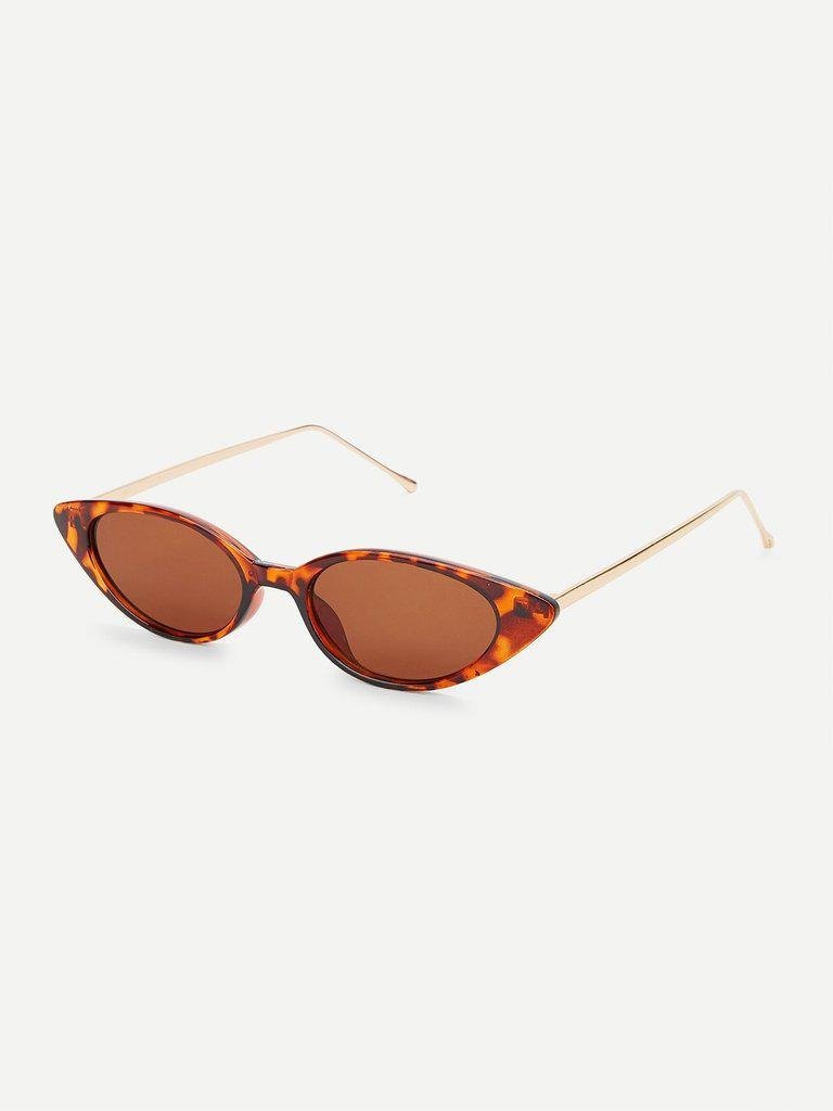 Cat Eye Metal Temple Sunglasses-accessories-Des Mess
