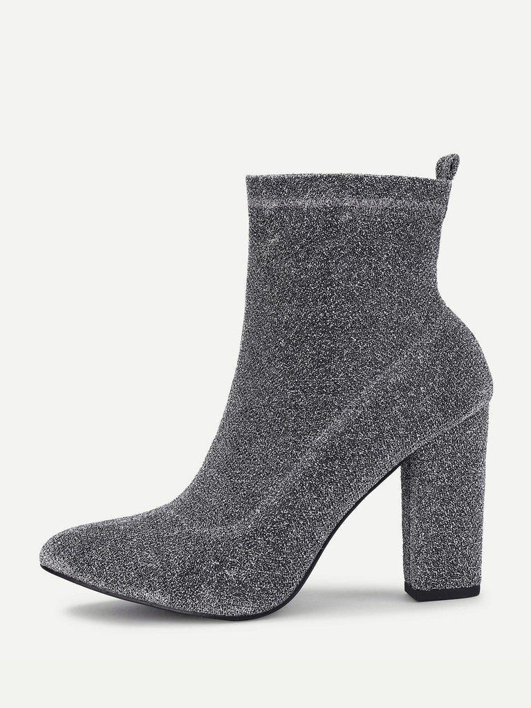 Almond Toe Block Heeled Ankle Boots-shoes-Des Mess
