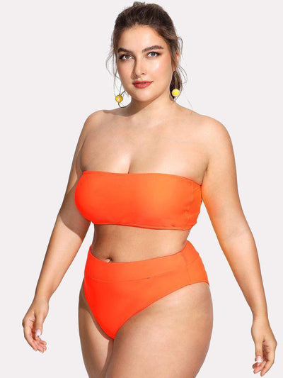 Bandeau Bikini Set-swimwear-Des Mess