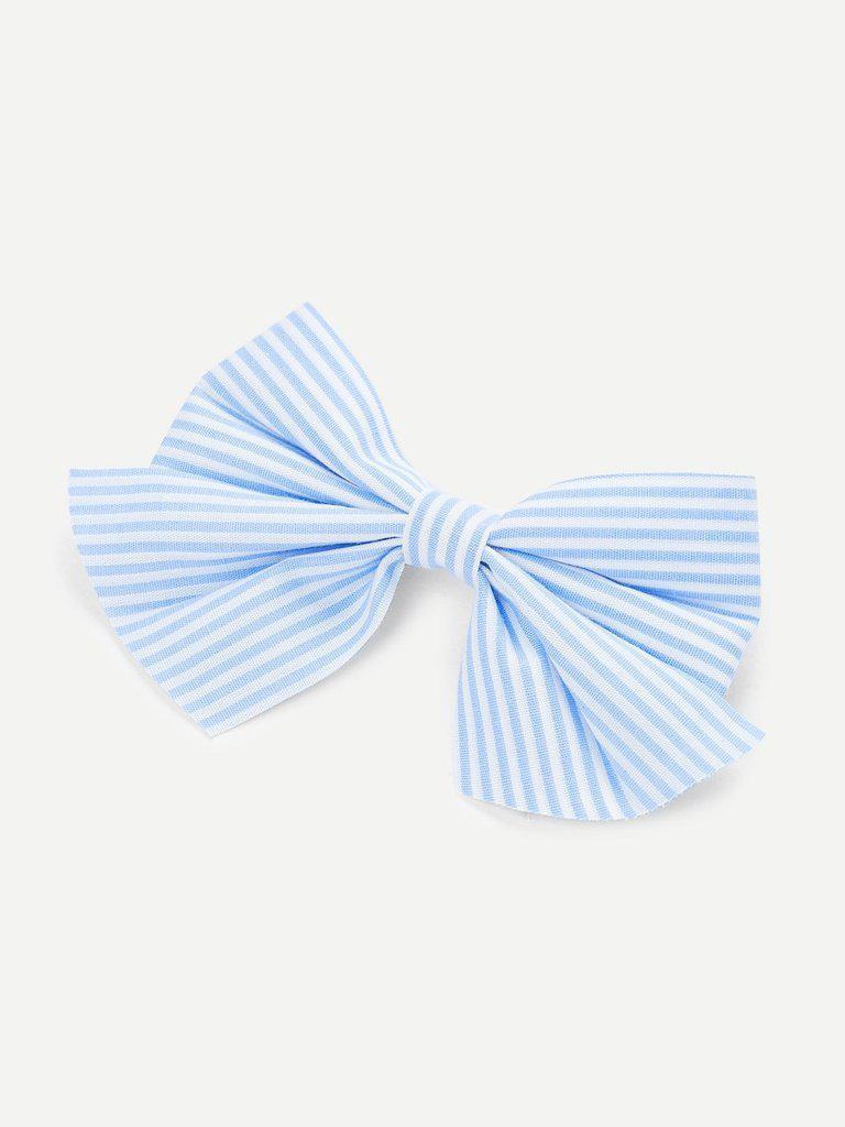 Striped Bow Hair Clip-hair-Des Mess