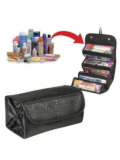 Letter Print Flap Makeup Bag-makeup-Des Mess