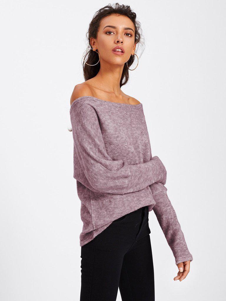 Batwing Sleeve Sweater-outerwear-Des Mess