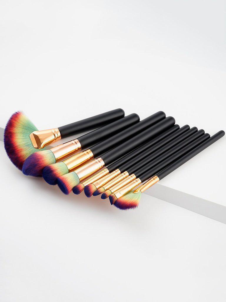 Ombre Bristle Makeup Brush 10pcs--Des Mess