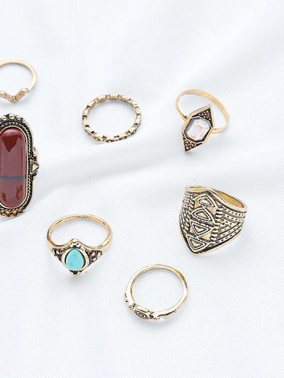 Mixed Rhinestone Ring Set-jewelry-Des Mess