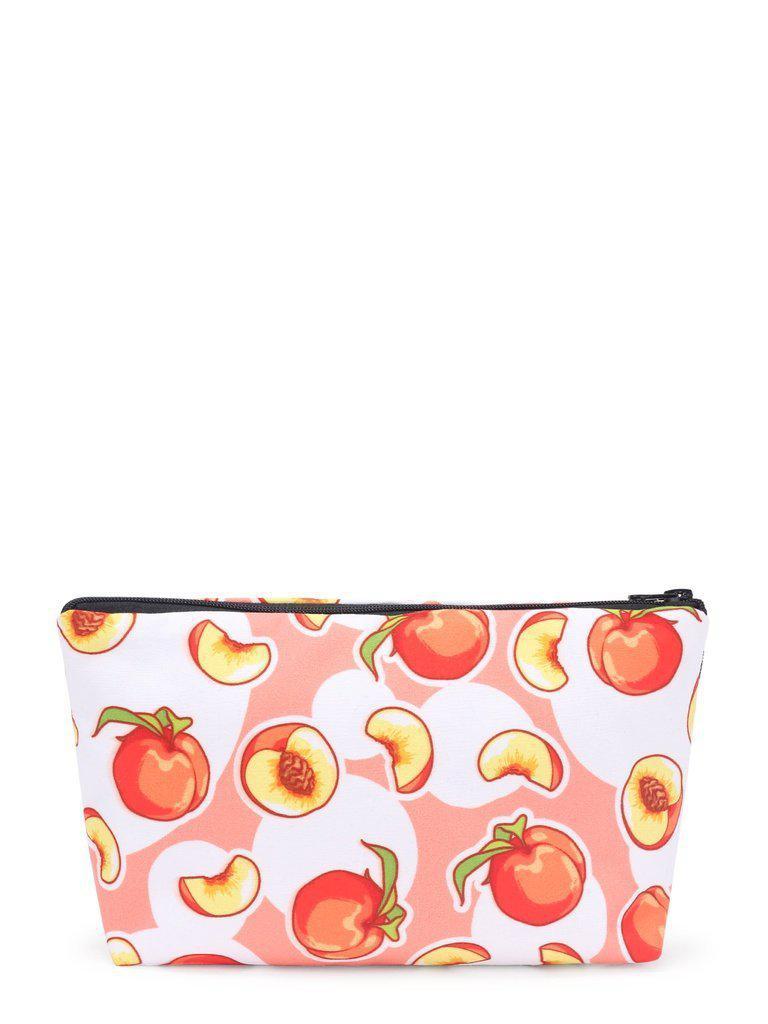 Peach Print Cosmetic Pouch-makeup-Des Mess