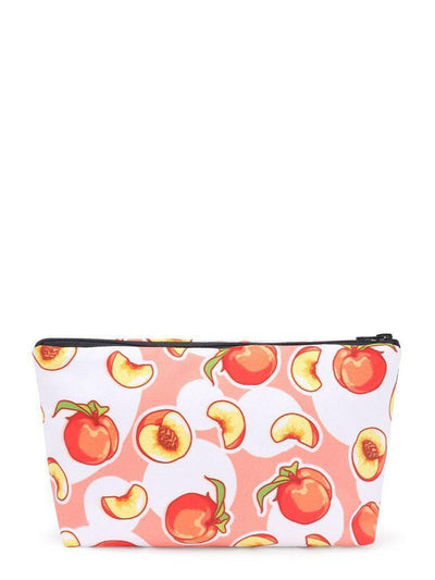 Peach Print Cosmetic Pouch-makeup-Des Mess