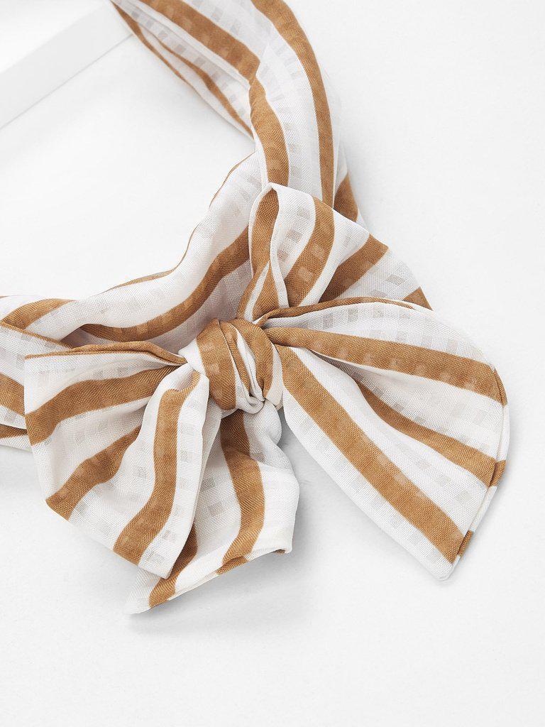 Striped Bow Tie Headband-hair-Des Mess