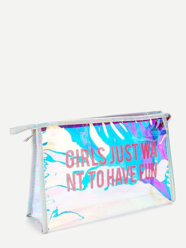 Iridescence PVC Makeup Bag-makeup-Des Mess