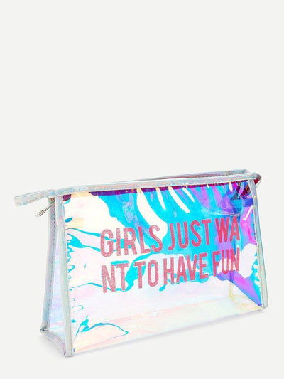 Iridescence PVC Makeup Bag-makeup-Des Mess