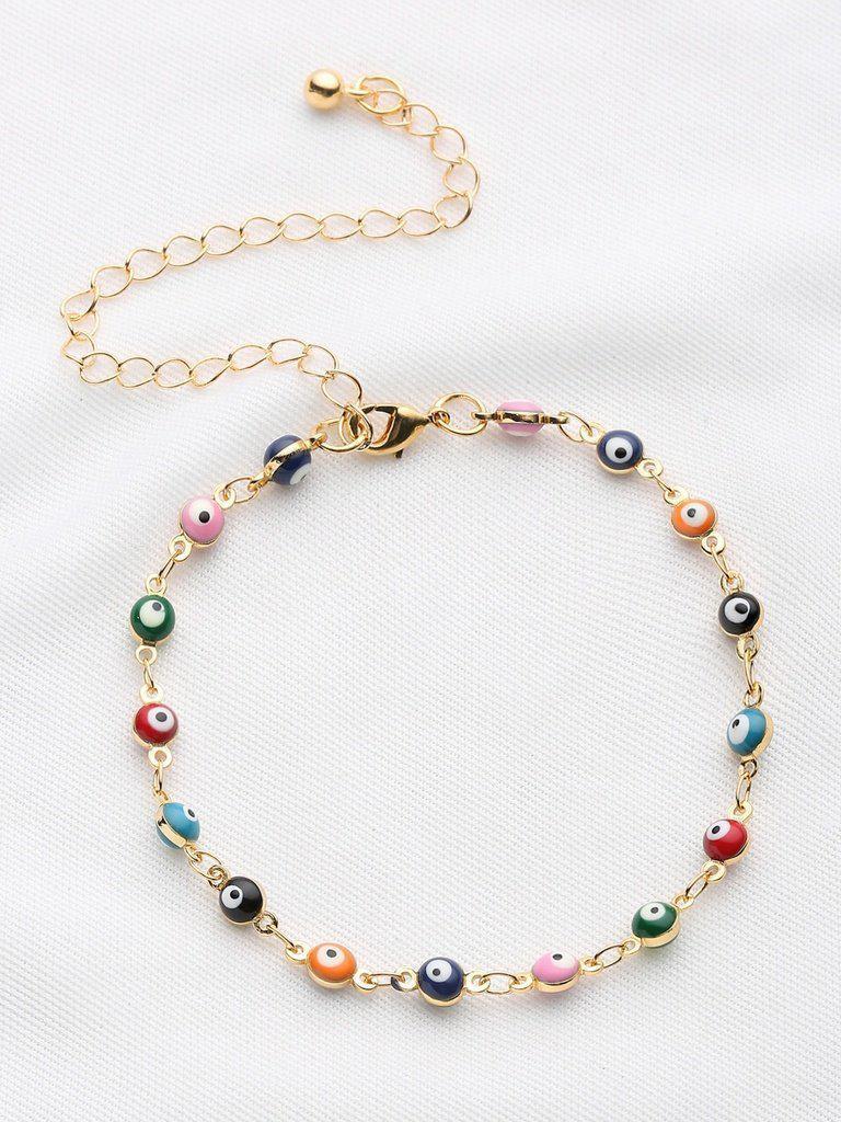 Colorful Beaded Design Chain Bracelet--Des Mess