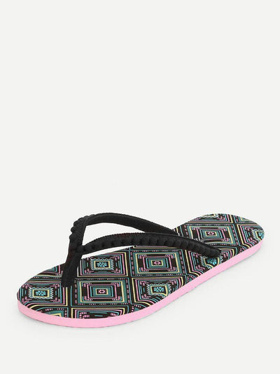 Pom Pom Front Flip Flops-shoes-Des Mess