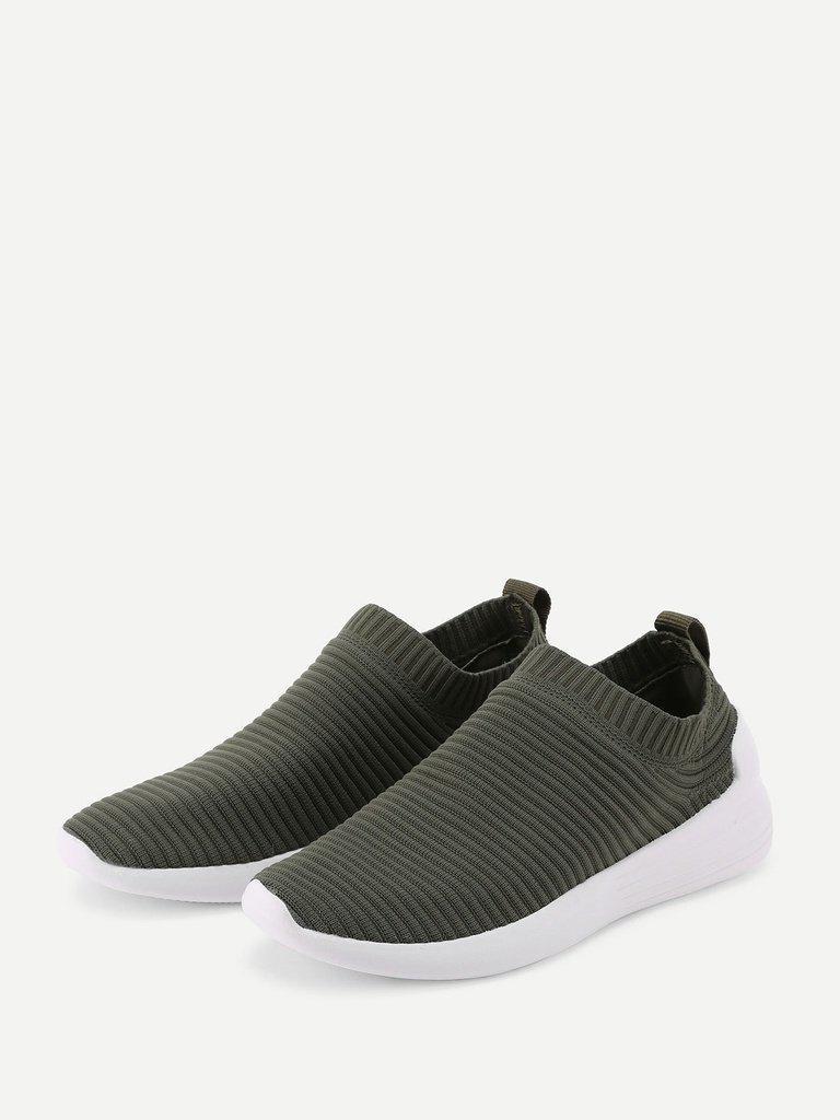 Knit Design Low Top Sneakers-shoes-Des Mess