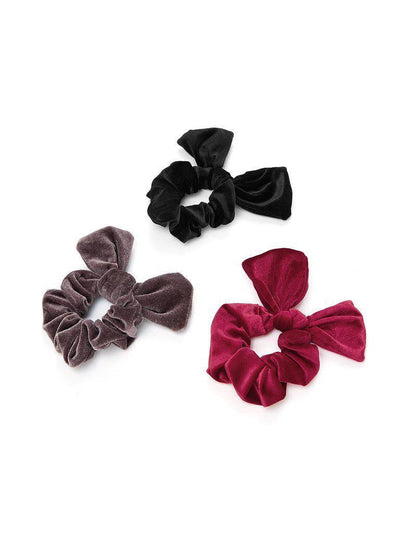 Velvet Knot Hair Tie 3pcs-hair-Des Mess