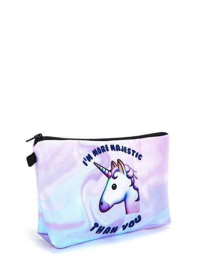 Slogan & Animal Print Makeup Bag-makeup-Des Mess