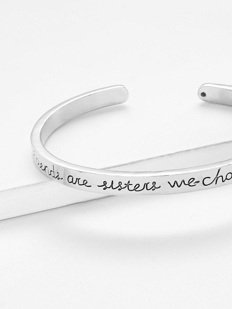 Letter Detail Cuff Bracelet--Des Mess