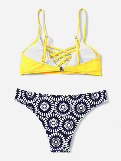 Criss Cross Bikini Set-swimwear-Des Mess