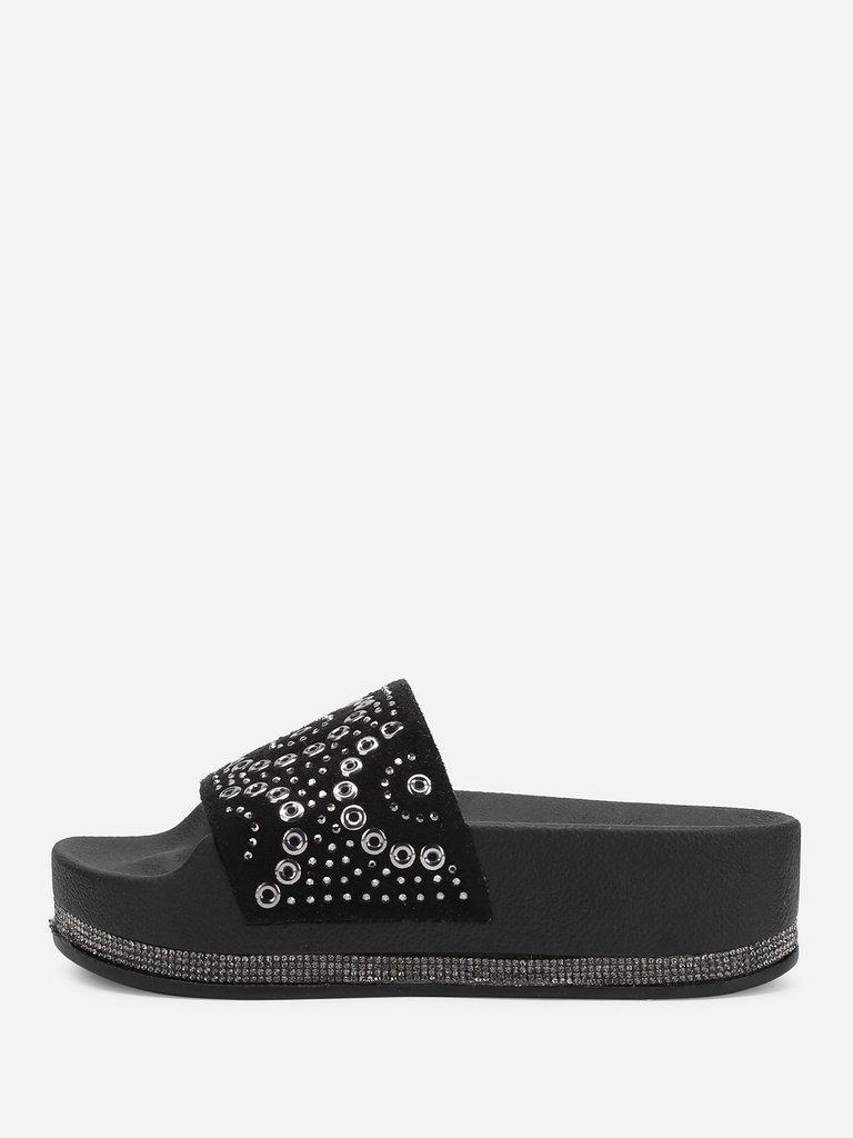 Geometric Pattern Flatform Sandals-shoes-Des Mess