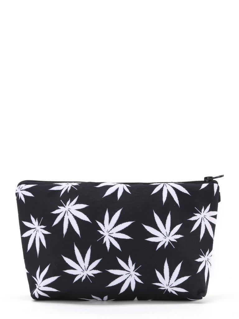 Maple Leaf Print Zipper Pouch-makeup-Des Mess