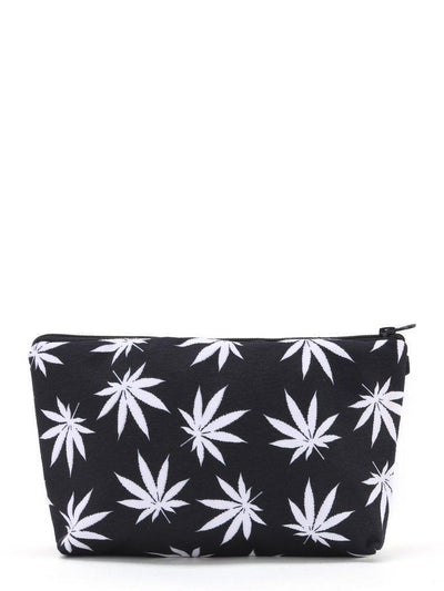 Maple Leaf Print Zipper Pouch-makeup-Des Mess