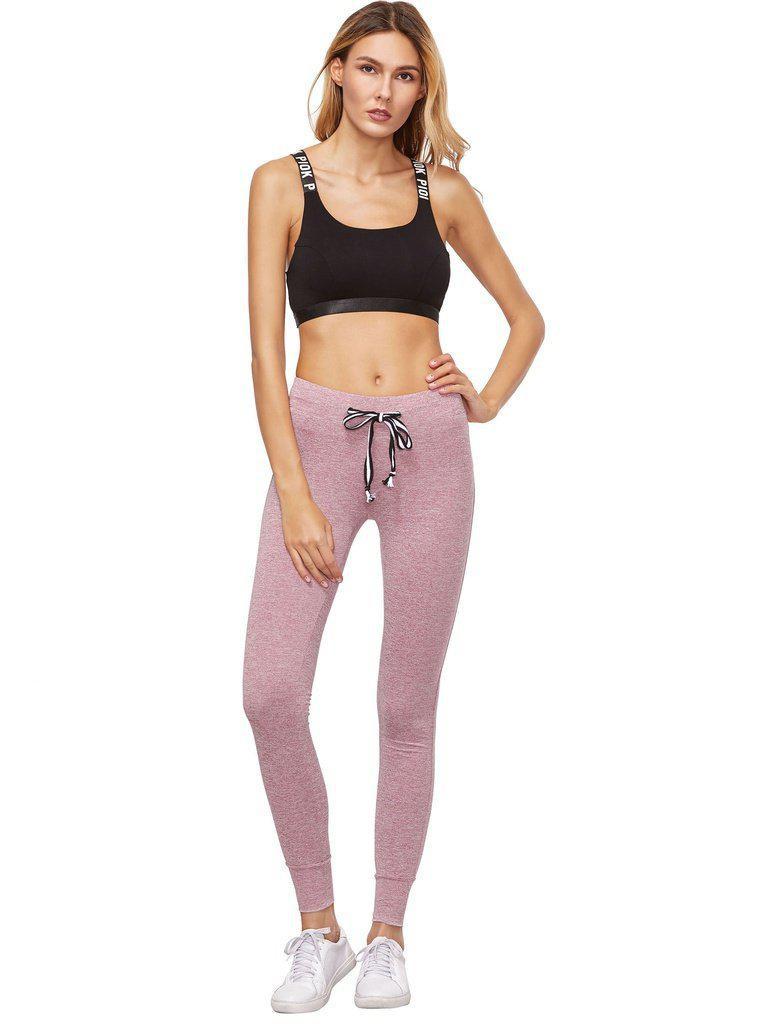 Rust Heathered Knit Sports Pants-sportswear-Des Mess