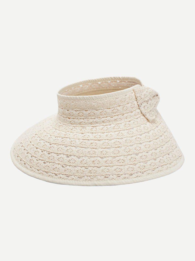 Crochet Visor Hat With Velcro-accessories-Des Mess