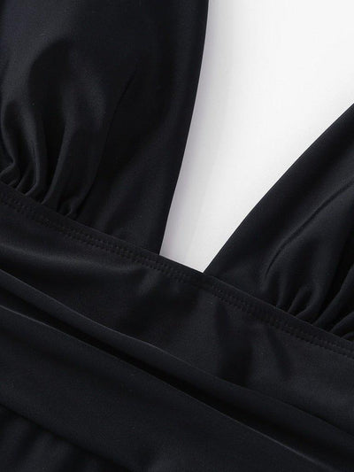 Plunge Neckline Swimsuit-swimwear-Des Mess