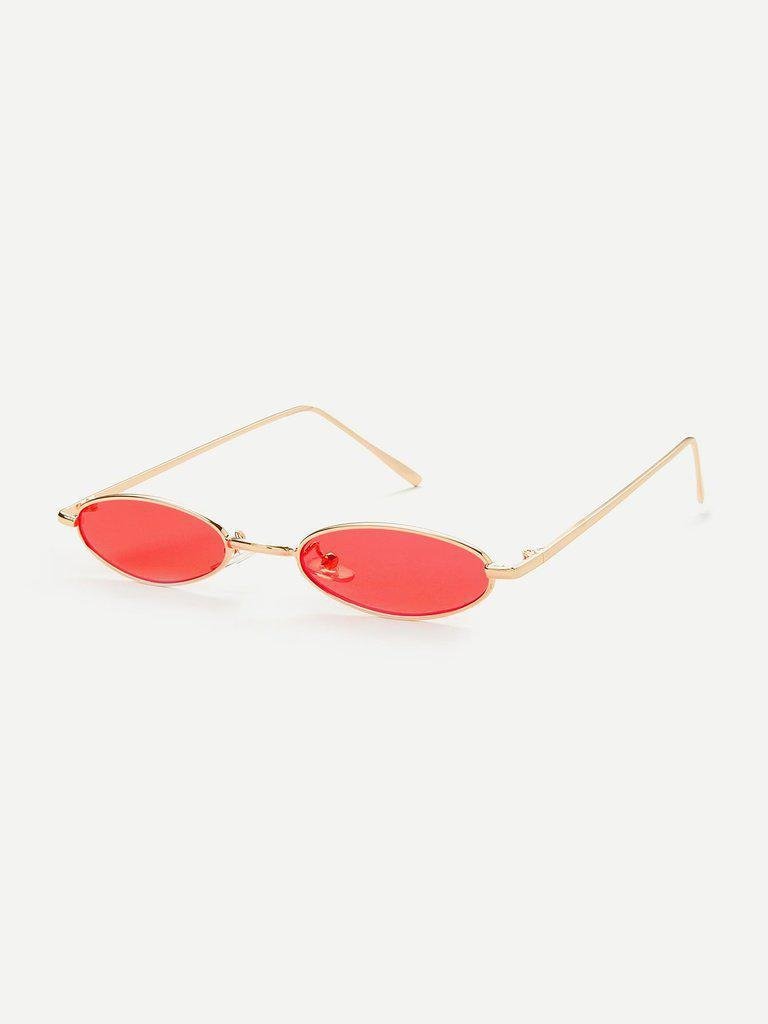 Flat Lens Metal Frame Sunglasses-accessories-Des Mess