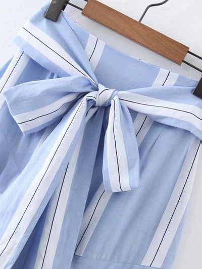 Bow Tie Waist Layered Ruffle Skirt-bottom-Des Mess