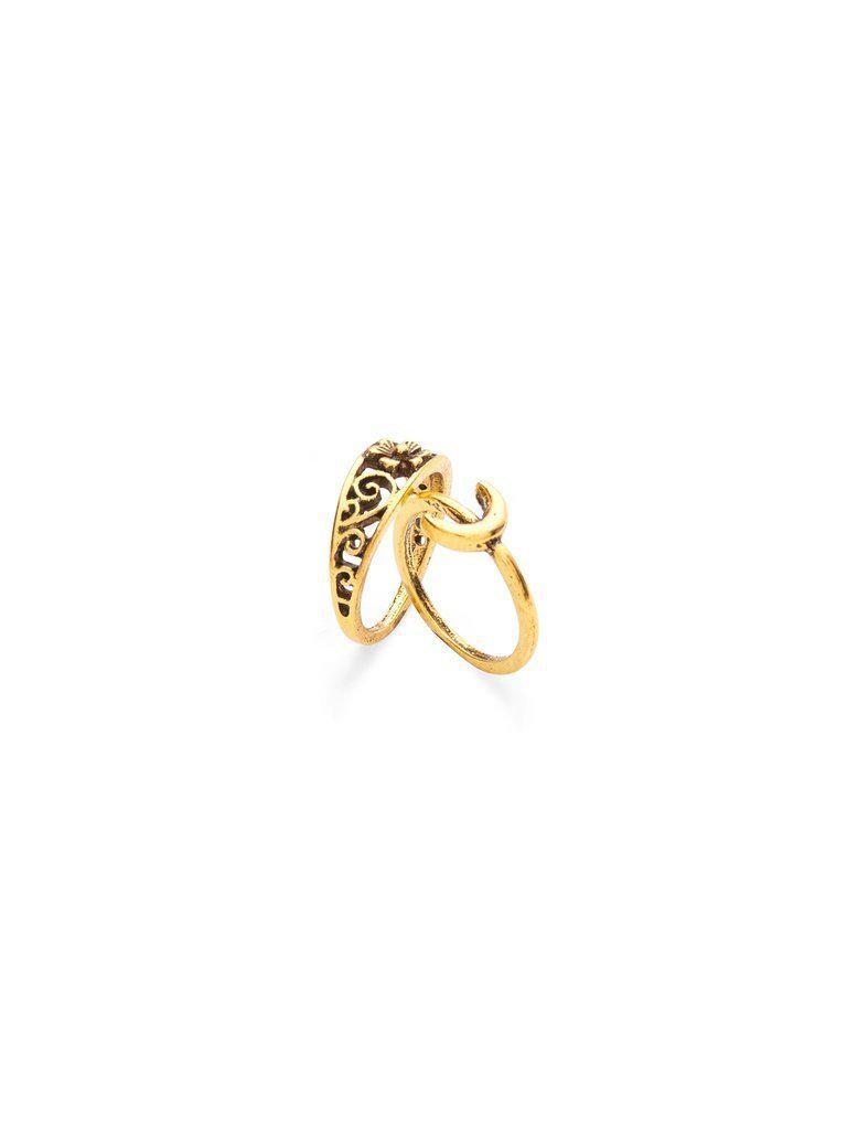 Crown And Flower Design Ring Set 13pcs-jewelry-Des Mess
