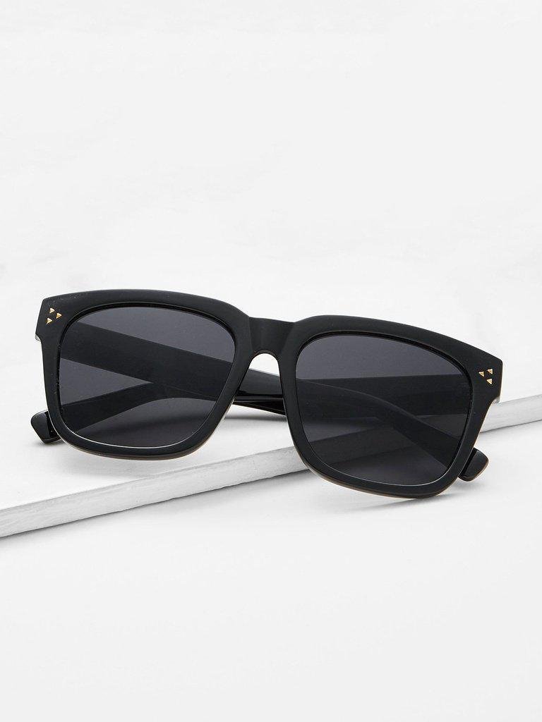 Oversized Flat Lens Sunglasses-accessories-Des Mess