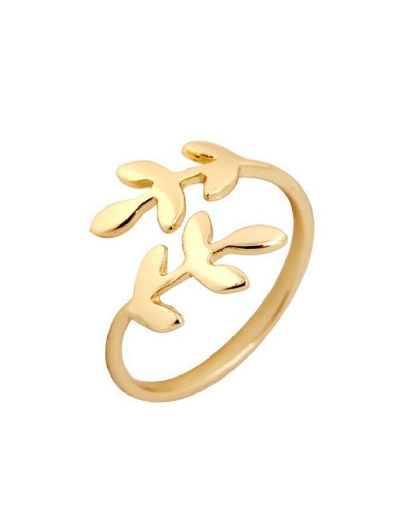 Leaf Shaped Cuff Ring-jewelry-Des Mess