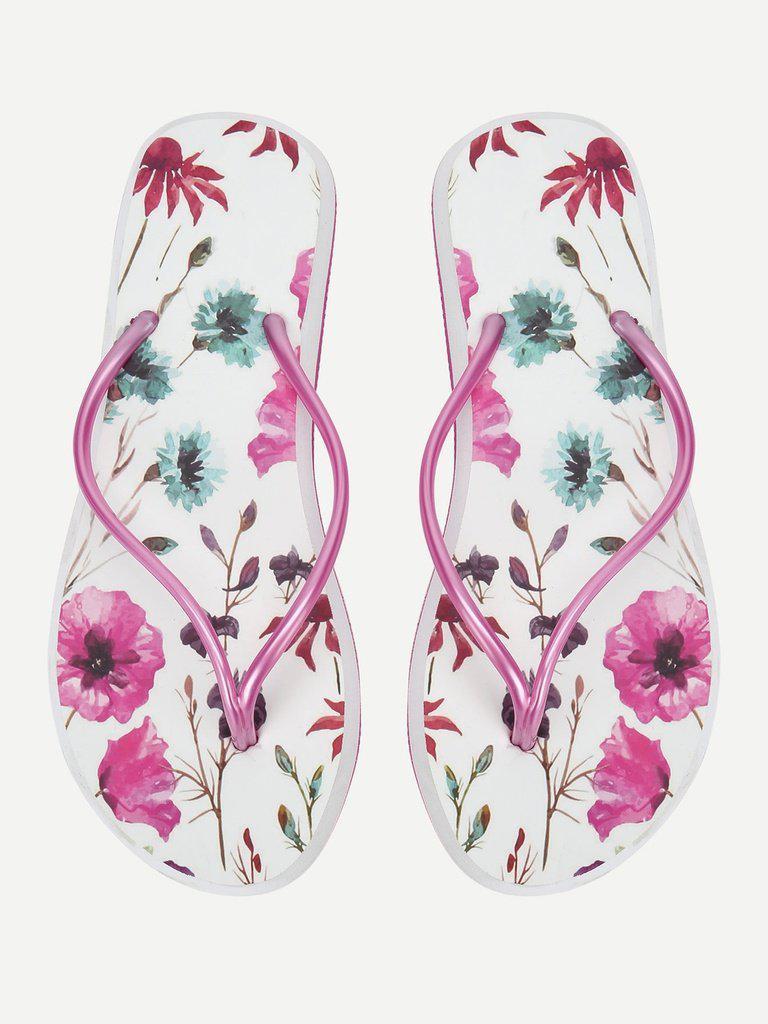 Floral Toe Post Sandals-shoes-Des Mess
