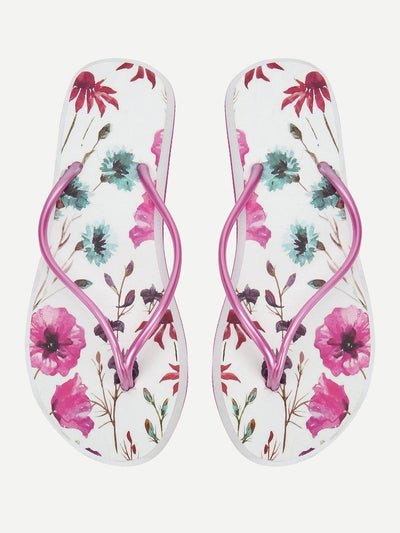 Floral Toe Post Sandals-shoes-Des Mess