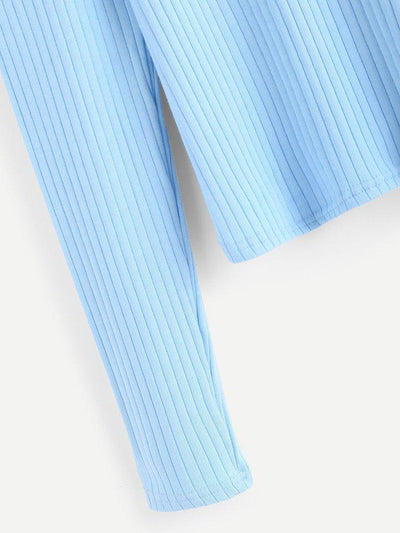 Criss Cross Back Ribbed Tshirt-outerwear-Des Mess