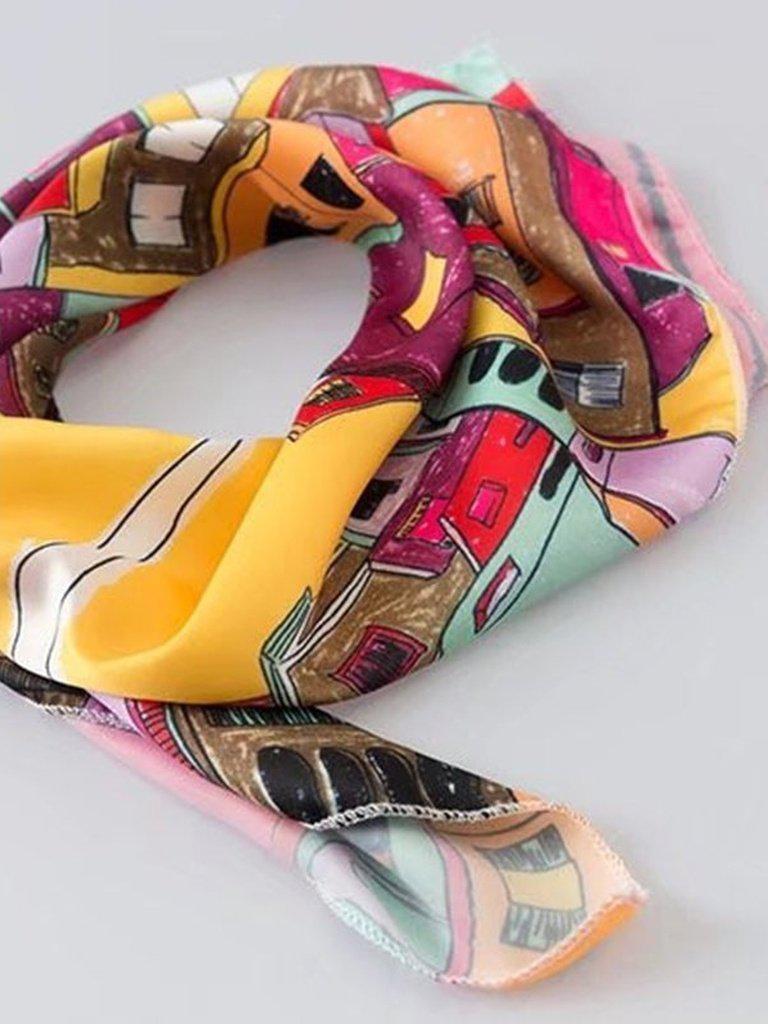 Cartoon Print Bandana Scarf-accessories-Des Mess