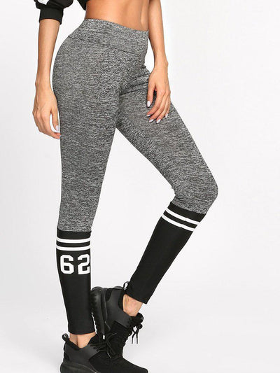 Varsity Print Space Dye Leggings-bottom-Des Mess