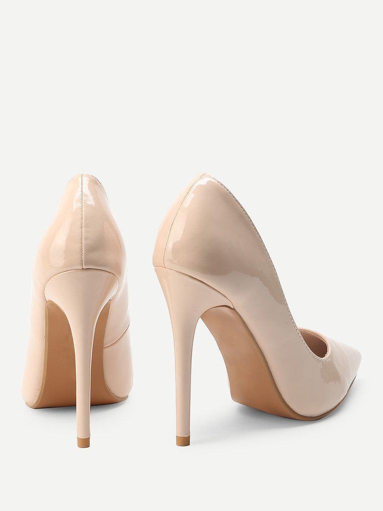 Stiletto Pointed Toe PU Heels-shoes-Des Mess