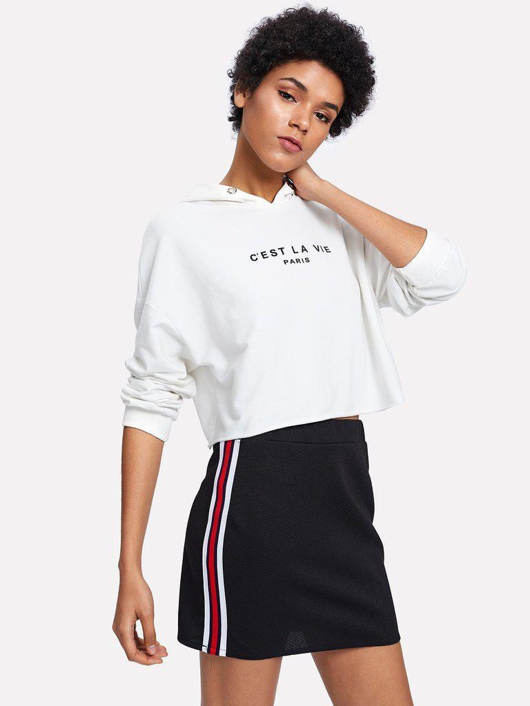 Striped Tape Side Skirt-bottom-Des Mess